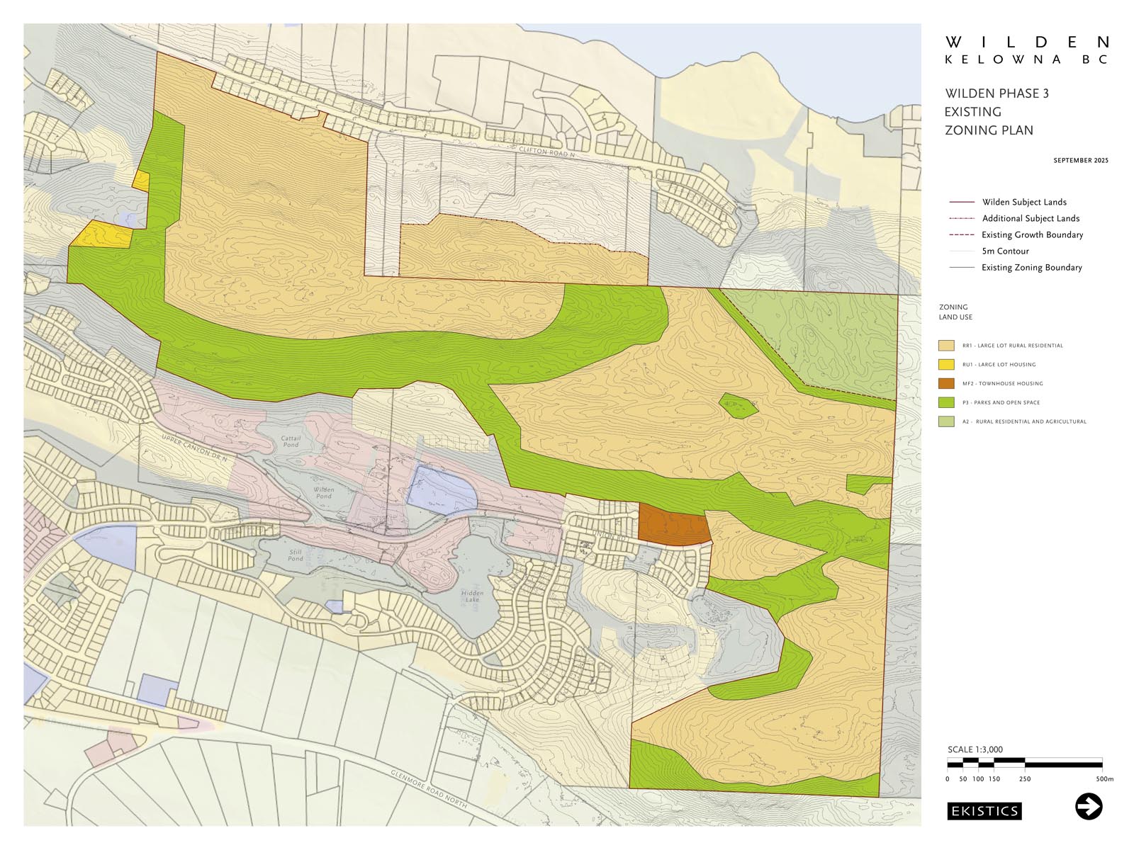 Wilden Phase 3 Zoning topographic map