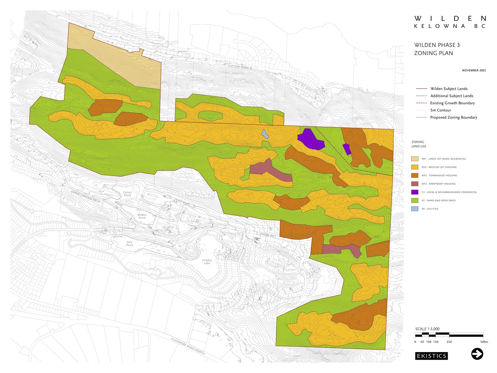 Wilden Phase 3 Zoning topographic map