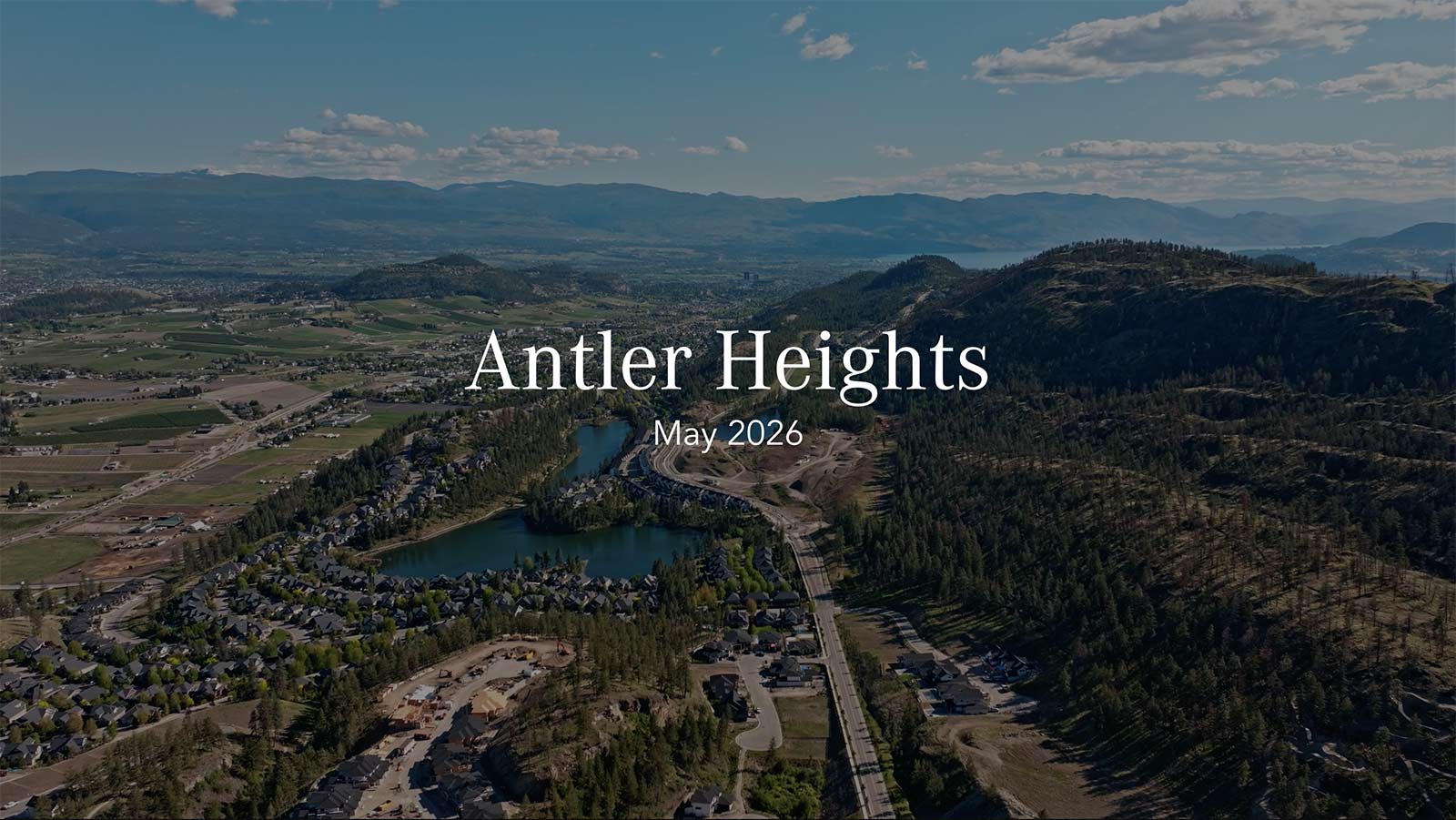 aerial of duplexes for sale May 2026 update of the construction progression for duplex community in kelowna